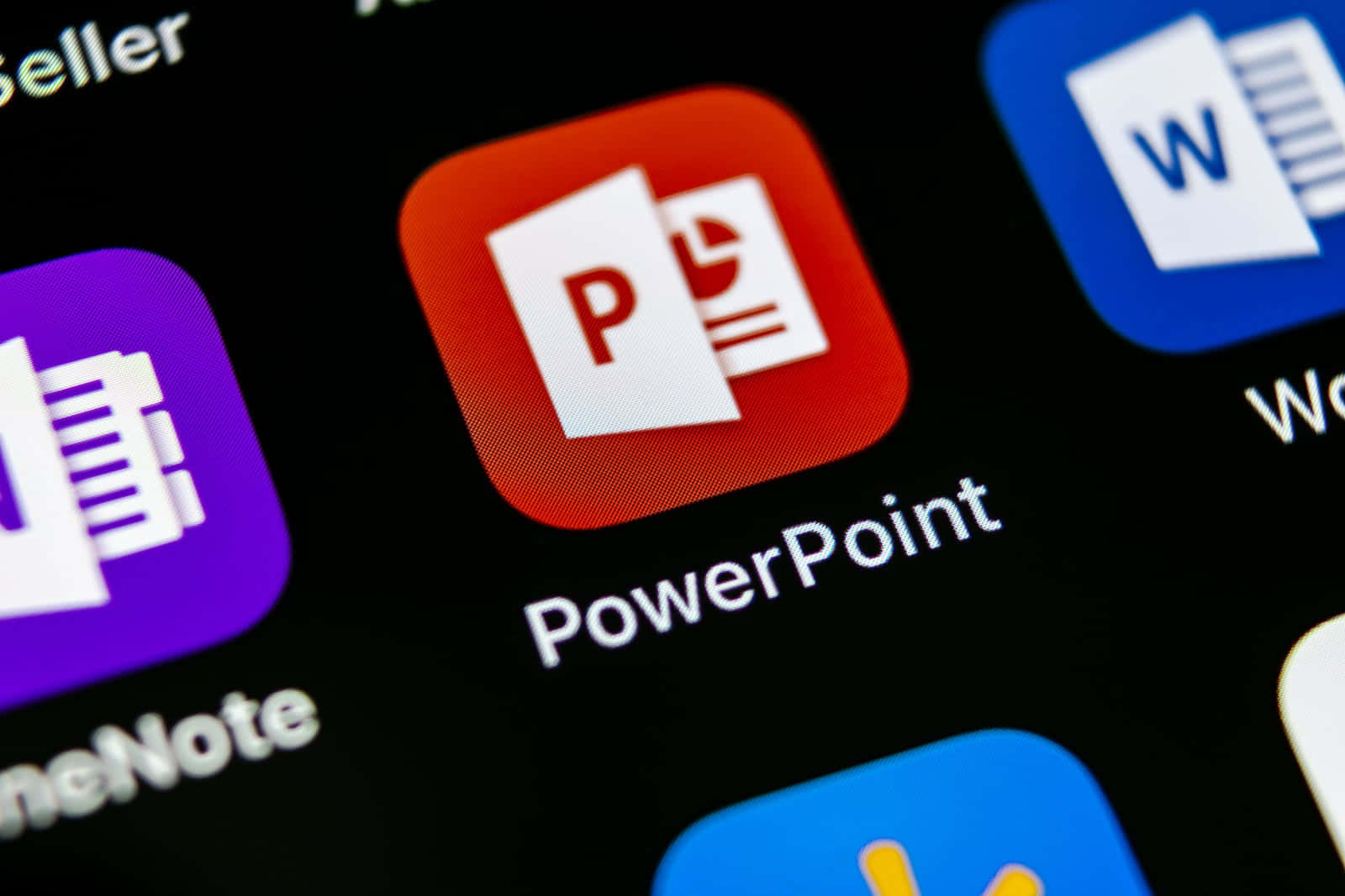 Powerpoint App Icons On A Smartphone