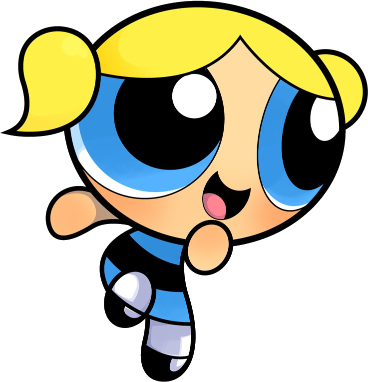 Powerpuff Girl Bubbles Character PNG