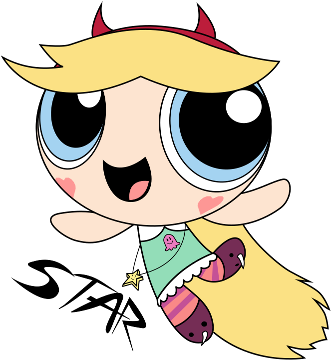 Powerpuff Girl Star Costume PNG