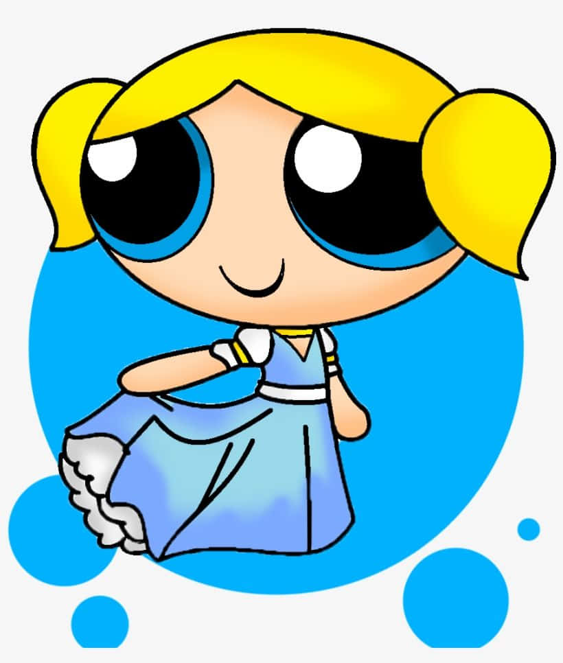 Powerpuffgirls, Bubbles, Blaues Kleid Wallpaper