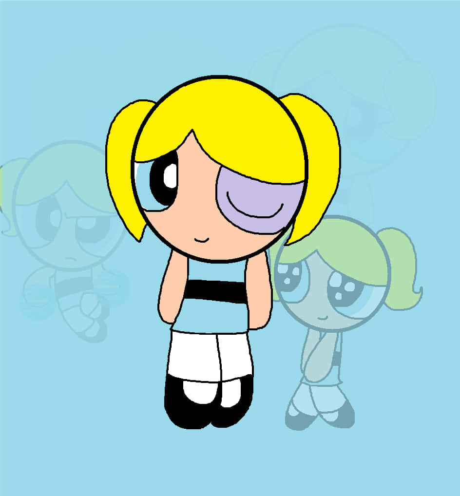 Join Bubbles and the Powerpuff Girls in saving the day! Wallpaper