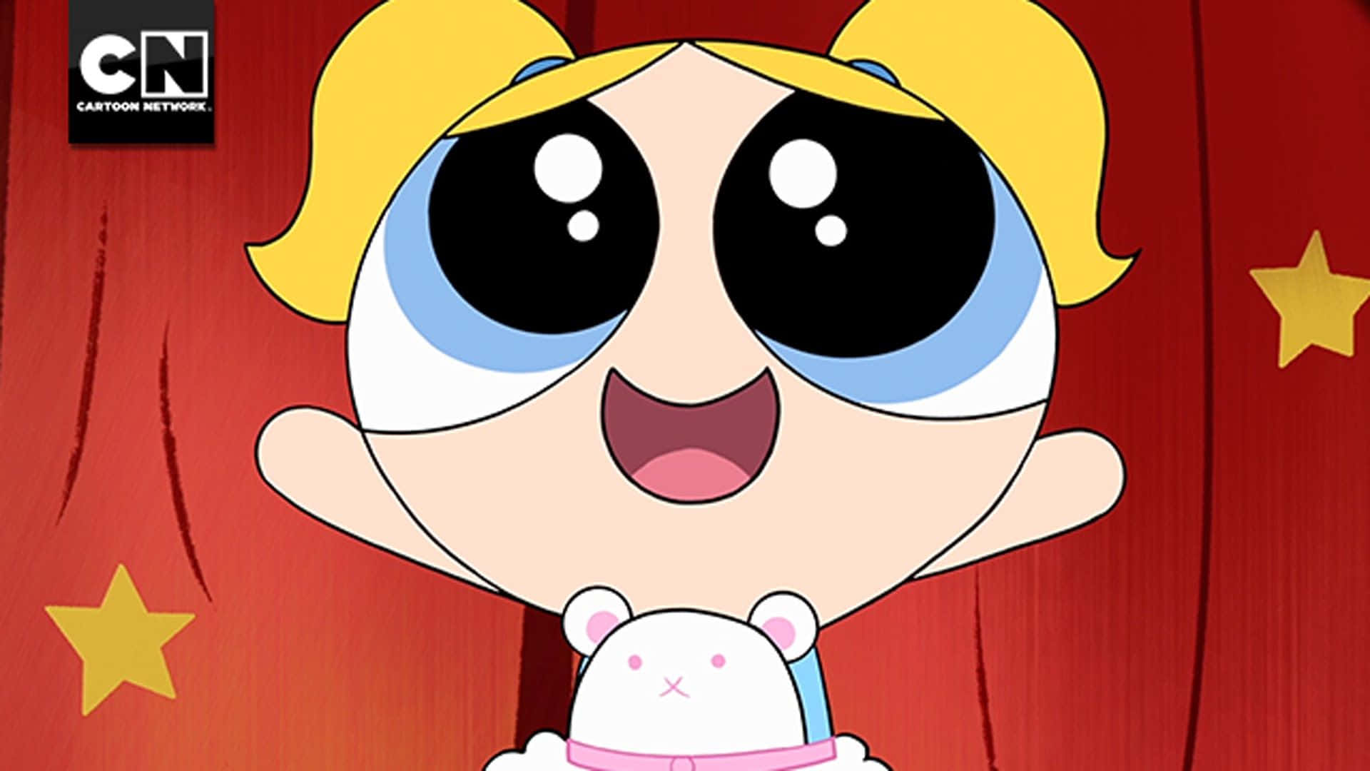 Powerpuffgirls Bubbles Su Cartoon Network Sfondo