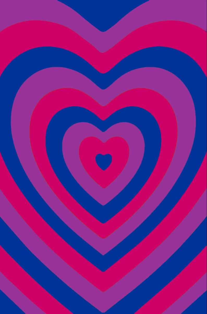 Blue Pink Powerpuff Girls Heart Wallpaper