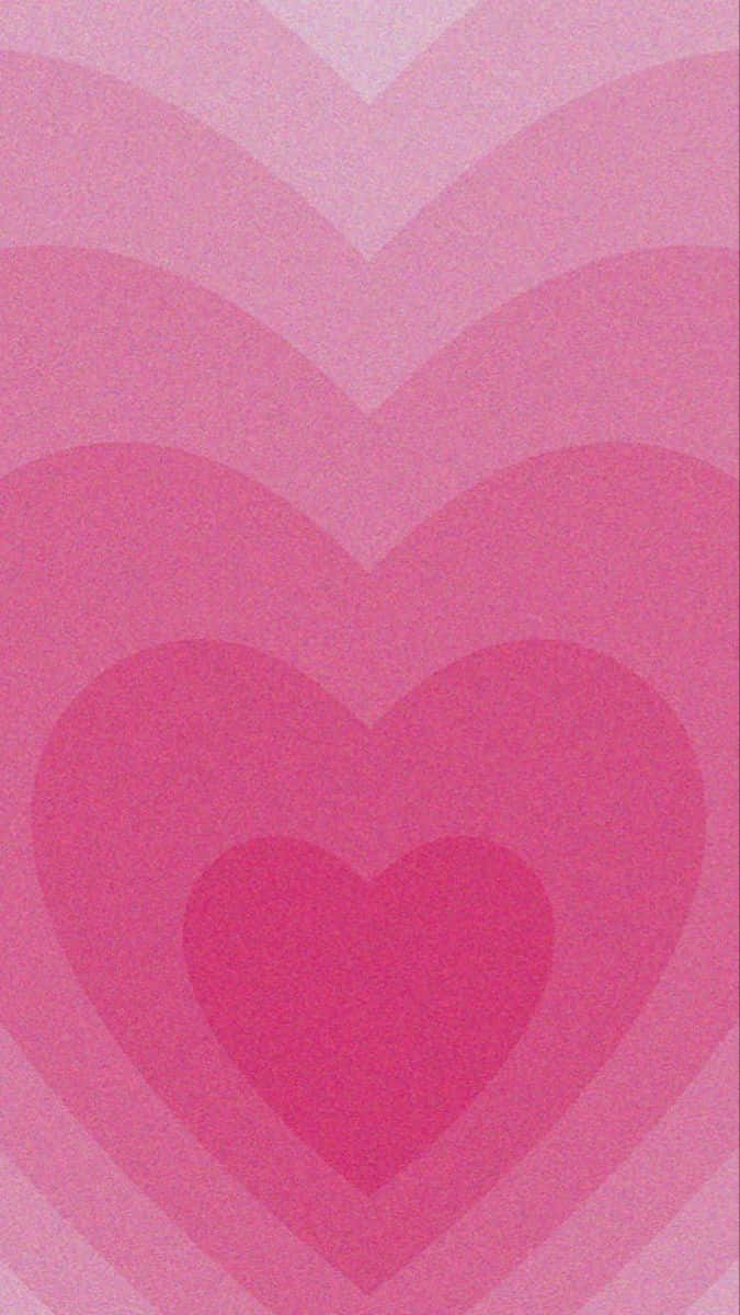 Powerpuff Piger Pink Heart design. Wallpaper