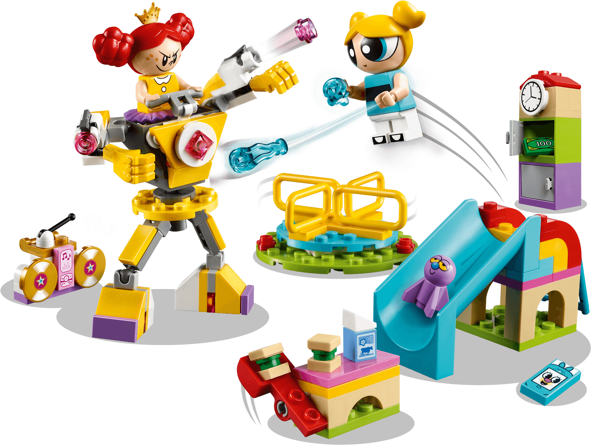Powerpuff Girls Lego Playset PNG