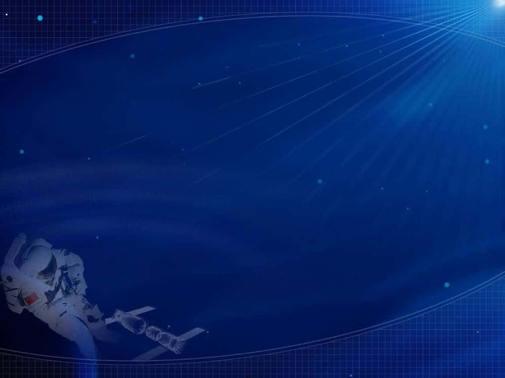 Astronautblau Verlauf Powerpoint-hintergrund