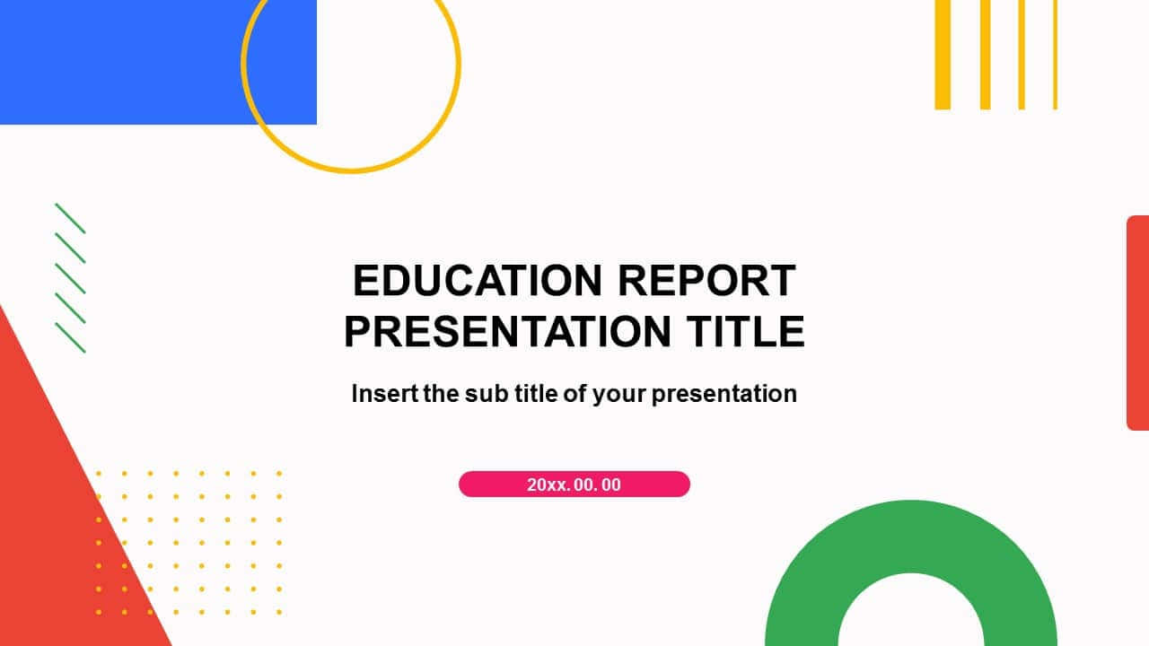 Education Report PPT Background Template
