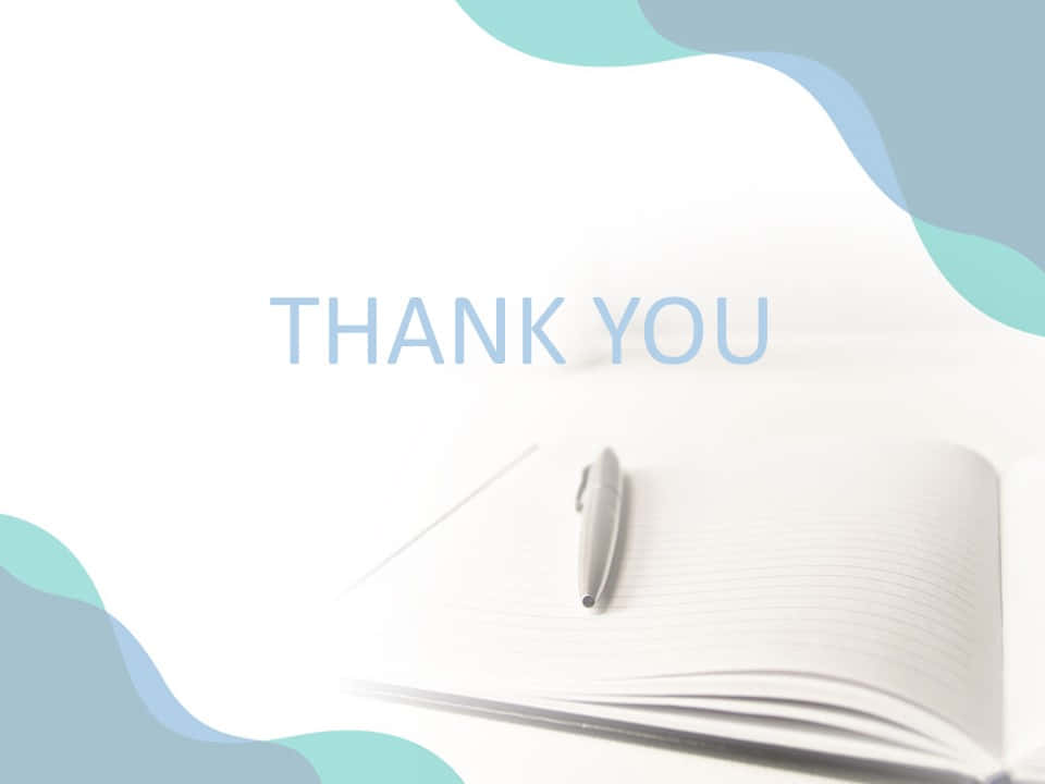 Thank You Blue Waves Ppt Background