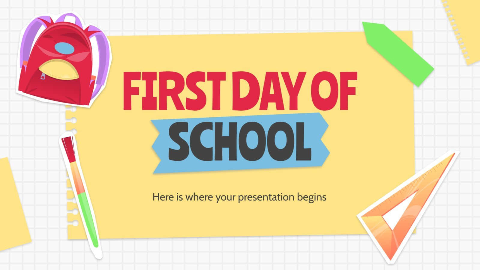 First Day Of School PPT Background