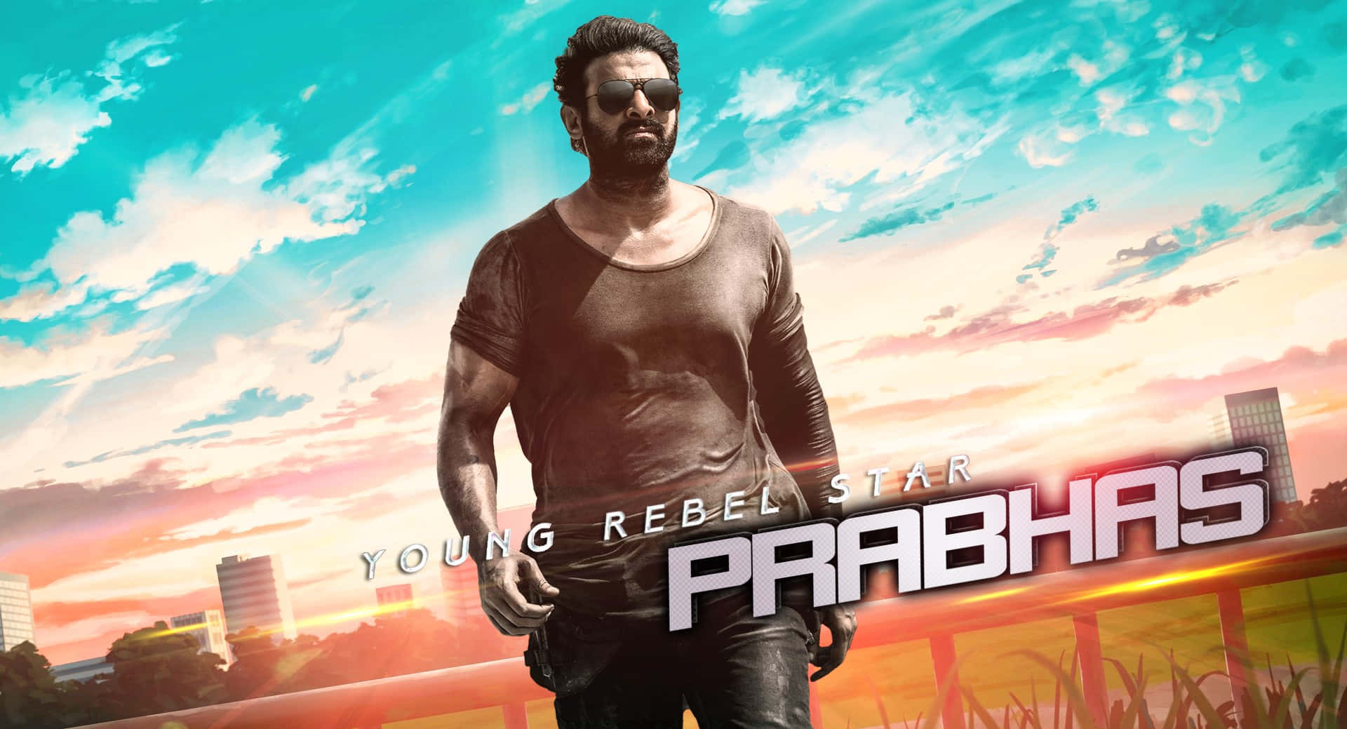 Prabhas Salaar Film Promotering Kunst Bakgrunnsbildet