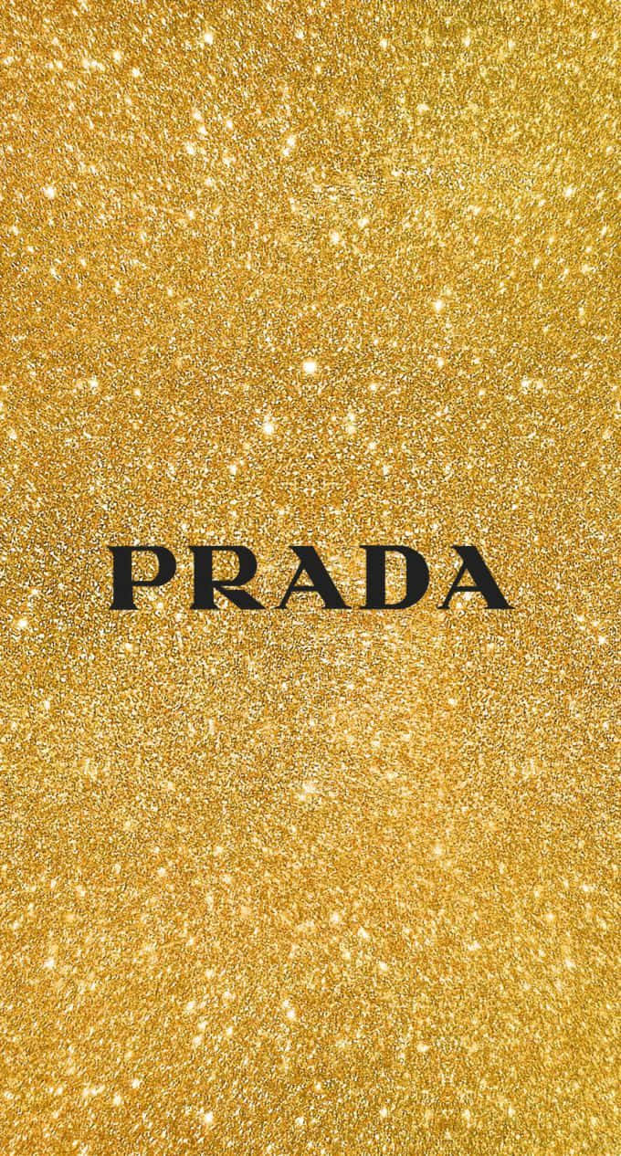 Prada Gold Glitter Wallpaper