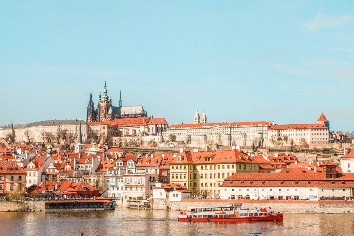 Prague Castle And Boats Picture