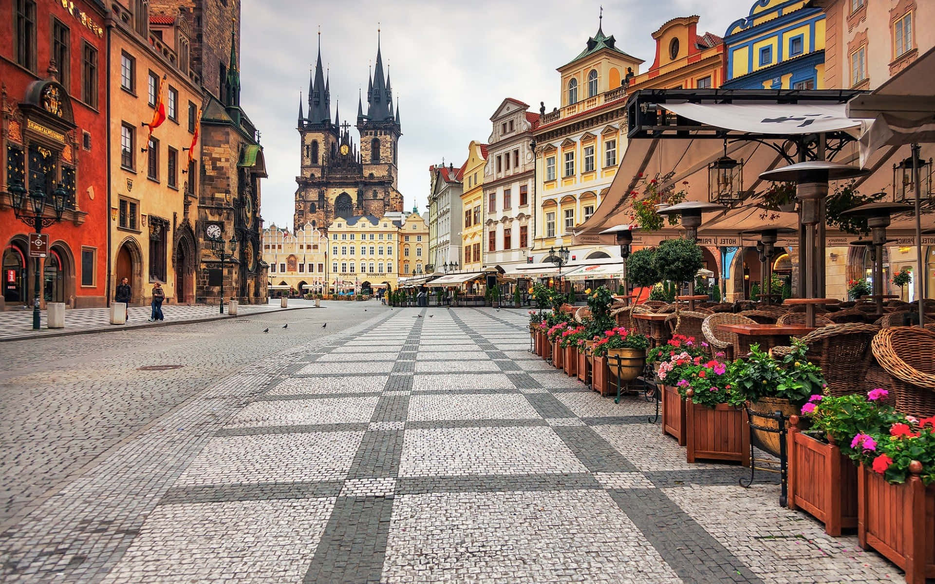 Prague Castle View From Town Square Wallpaper