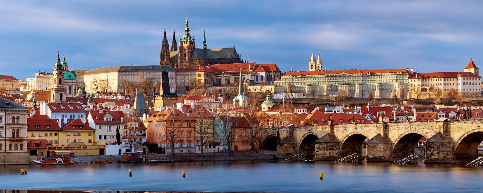 Prague City Riverfront Picture