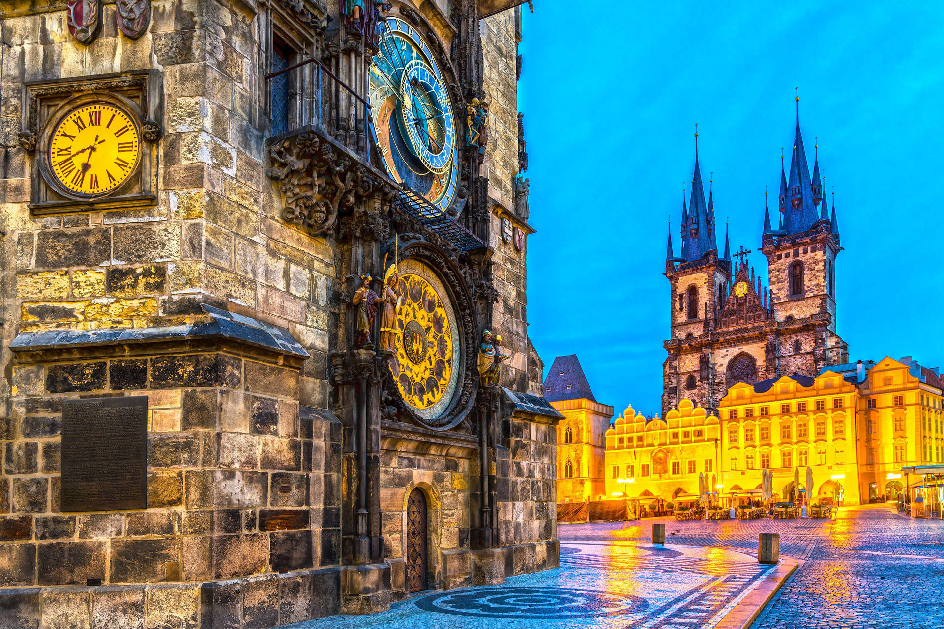 Prague Clocks Wallpaper