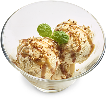 Praline Ice Cream Dessert Bowl PNG