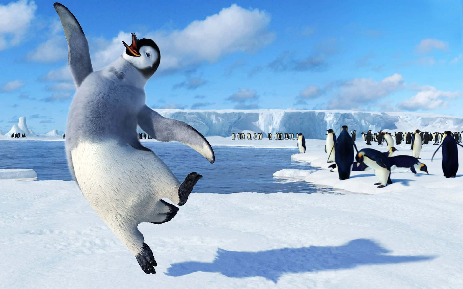 Prancing Penguin From Happy Feet Two Wallpaper