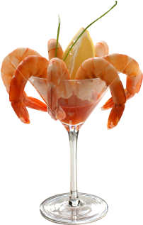 Prawn Cocktail Glass Presentation PNG