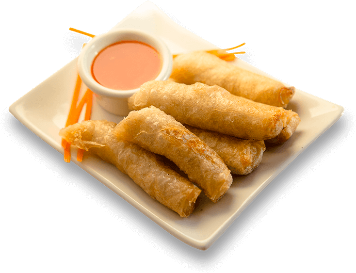 Prawn Spring Rollswith Sauce PNG