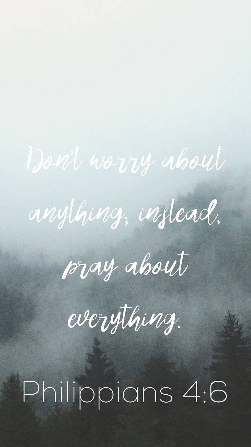 Pray About Everything Versed Wallpaper
