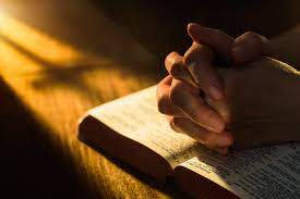 Prayer Bible Open Clasped Hands Wallpaper