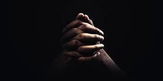 Prayer Hands Black Aesthetic Wallpaper