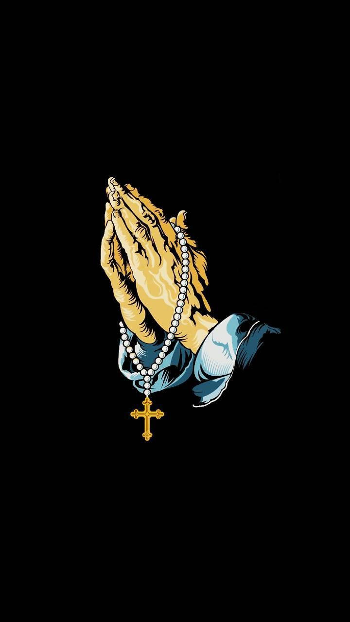 Prayer Hands Rosary Wallpaper