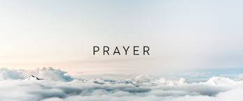 Prayer Word Above Clouds Background