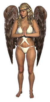 Praying Angel Artwork PNG