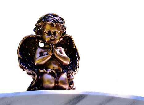 Praying Angel Statuette PNG