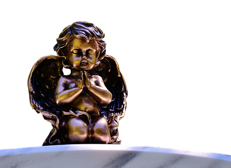 Download Praying Angel Statuette | Wallpapers.com