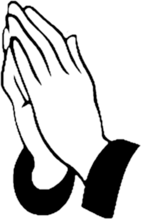 Praying Hands Clipart Outline PNG