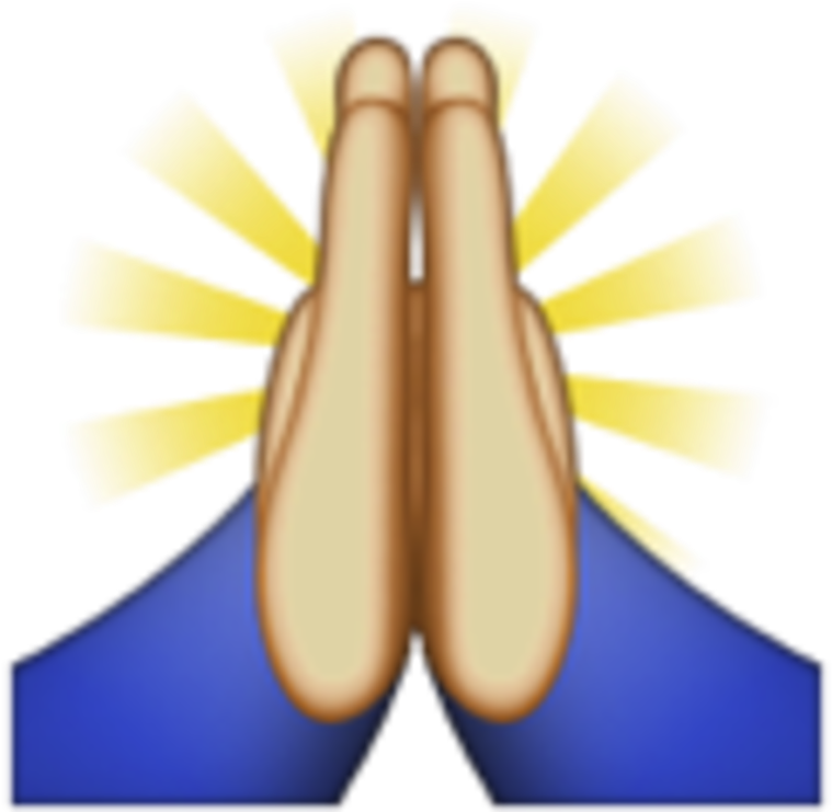 Praying Hands Emoji Illustration PNG