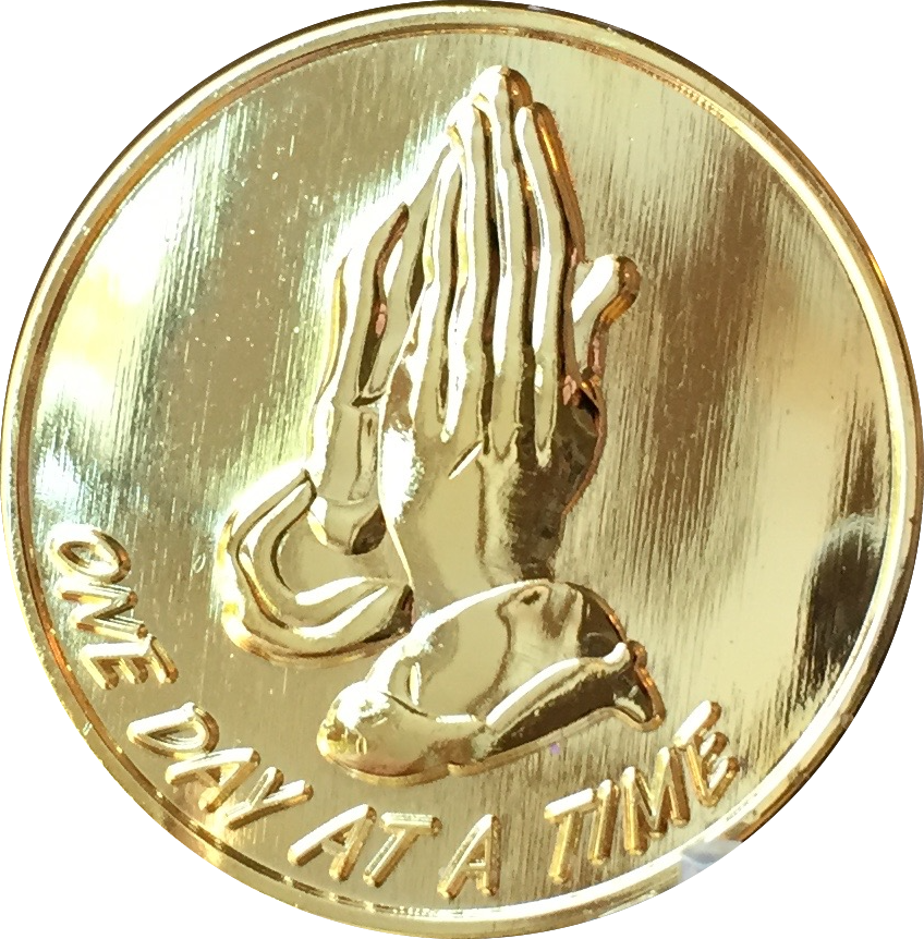 Praying Hands Gold Coin PNG