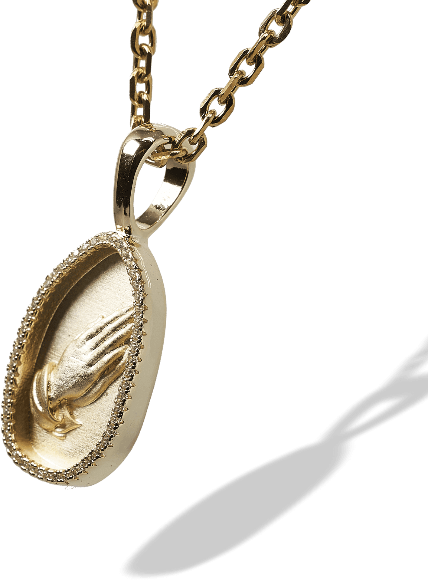 Praying Hands Pendant Necklace PNG