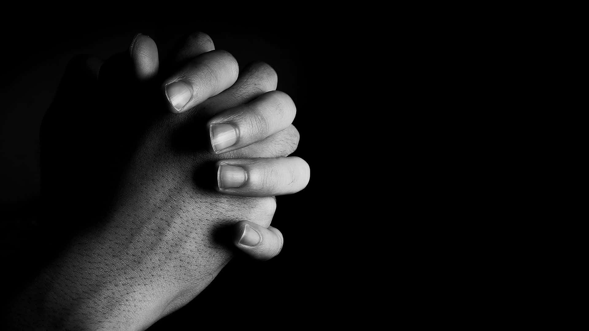 Praying Hands Black And White Picture