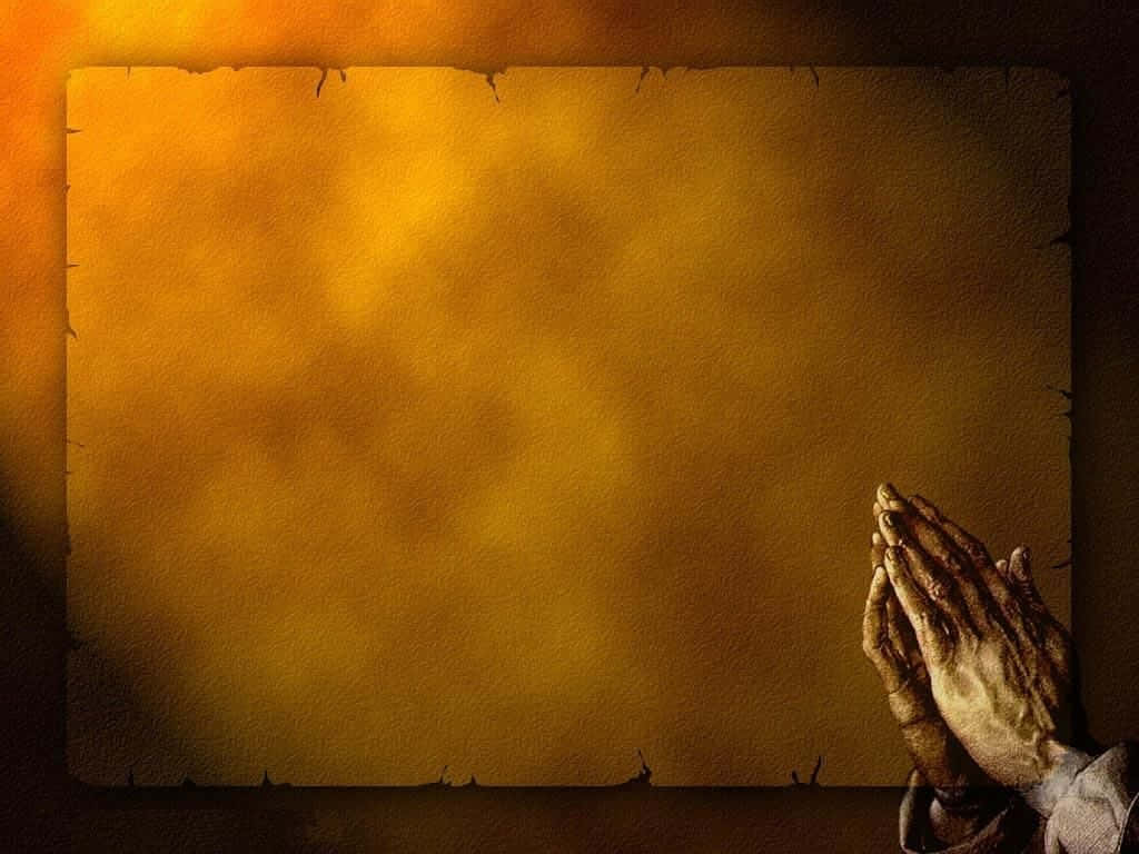 Praying Hands On Grunge Backdrop Picture