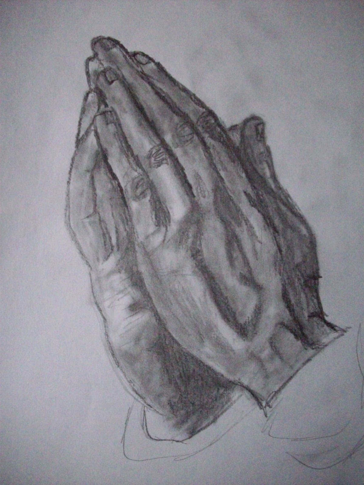 Immaginedel Disegno A Matita Di Mani In Preghiera