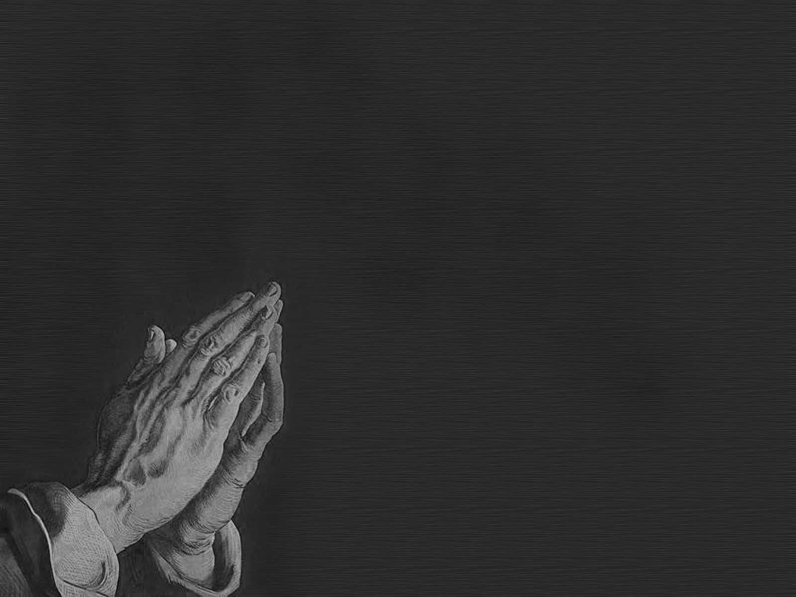 Monochrome Praying Hands Picture