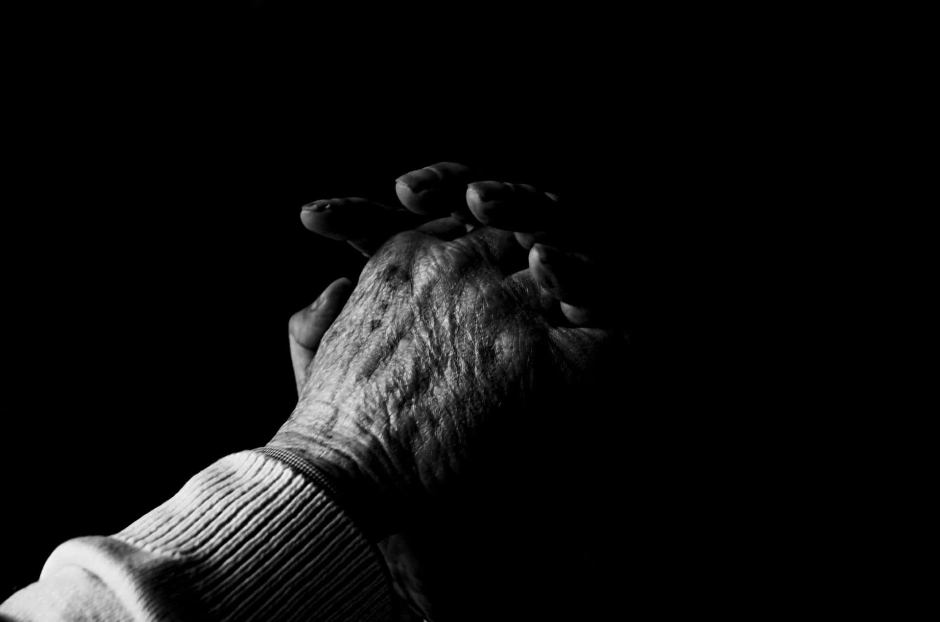 Praying Wrinkled Hands Picture