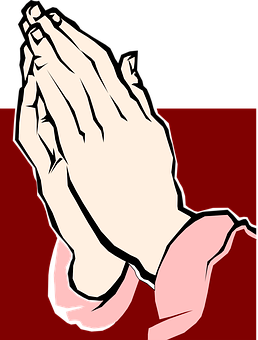Praying Hands Vector Illustration PNG