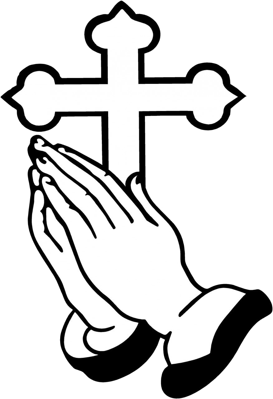 Praying_ Hands_with_ Cross_ Vector PNG