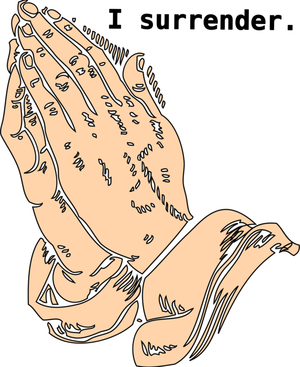 Praying_ Hands_with_ Surrender_ Text PNG