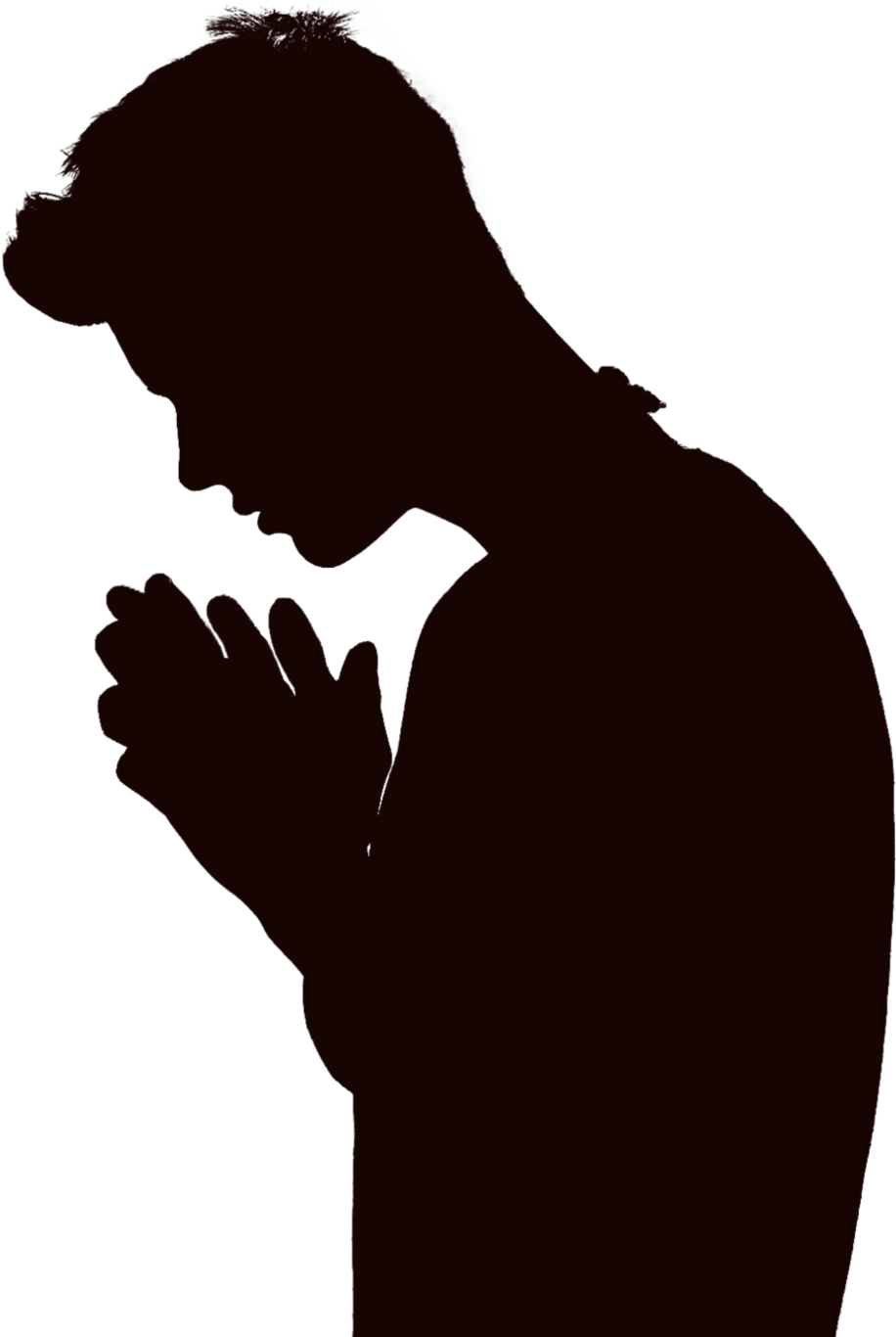 Praying Man Silhouette PNG
