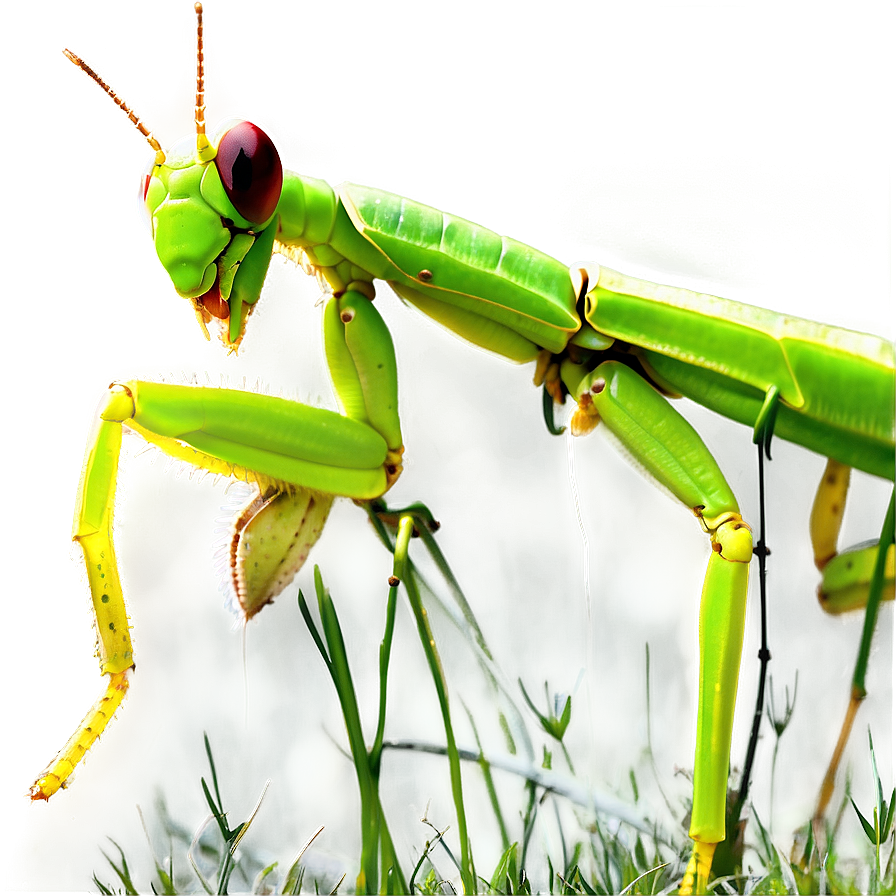 Praying Mantis In Grass Png Ooi34 PNG