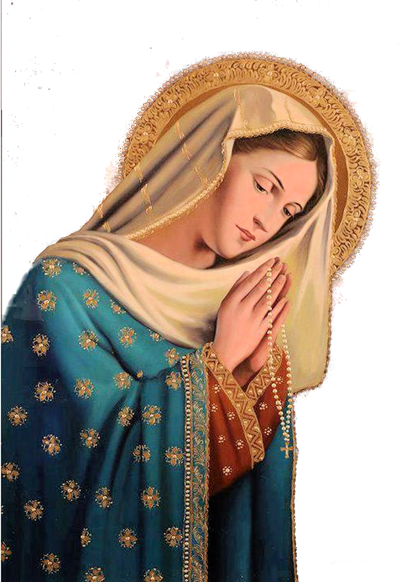 Praying Maria Religious Art PNG