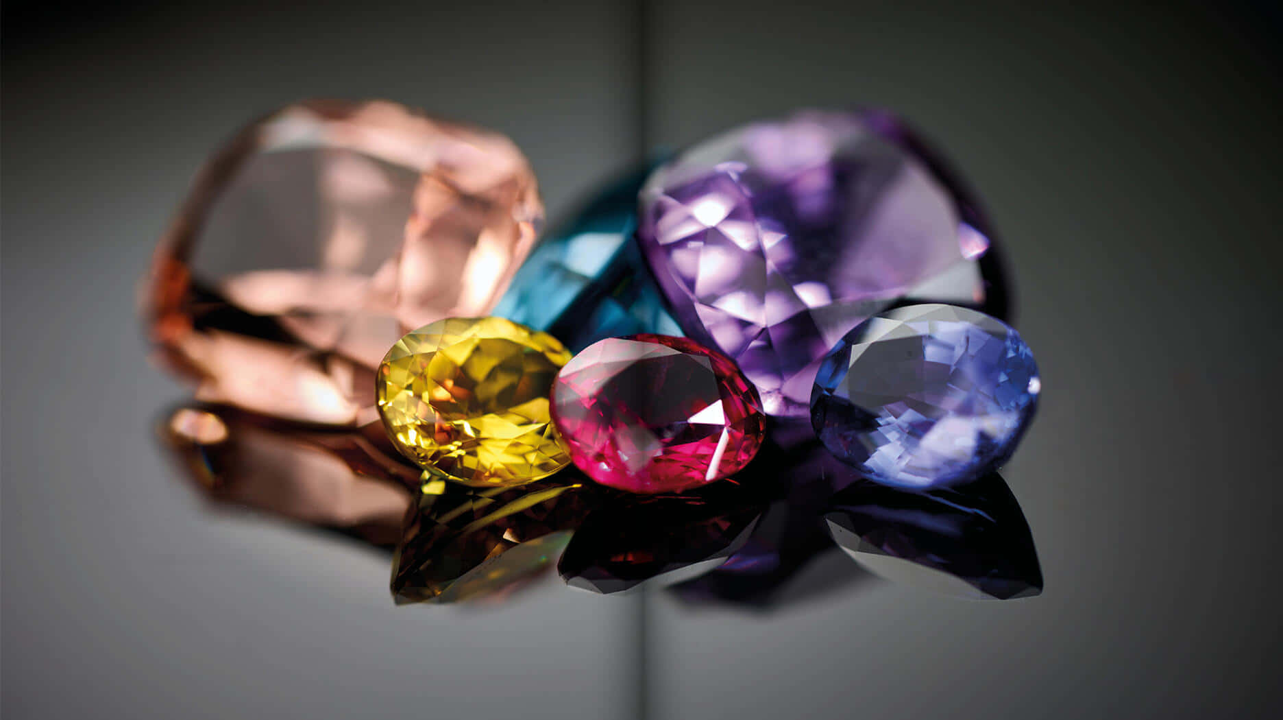 Caption: A vivid array of gleaming precious gemstones Wallpaper