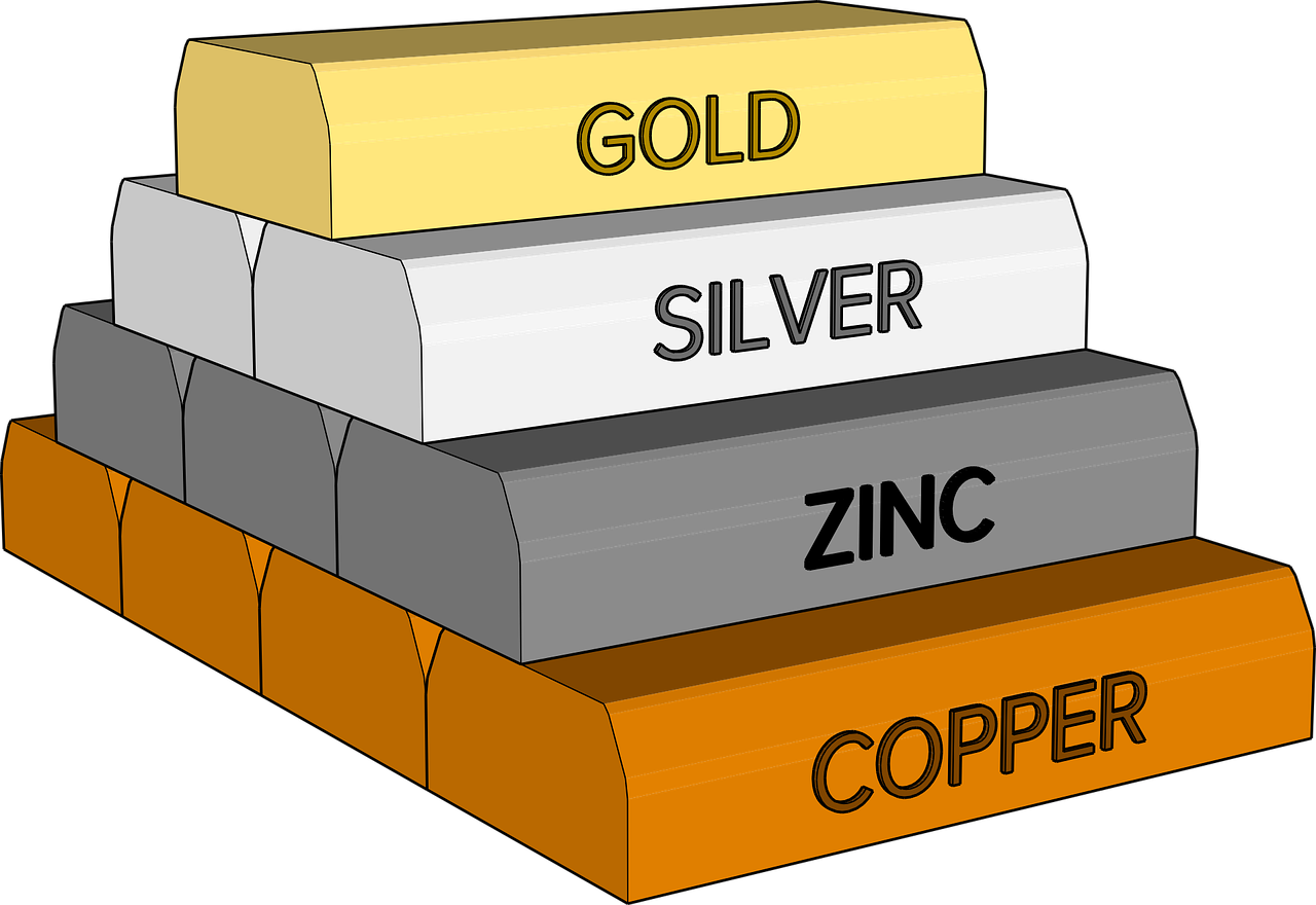 Precious Metals Stack Illustration PNG