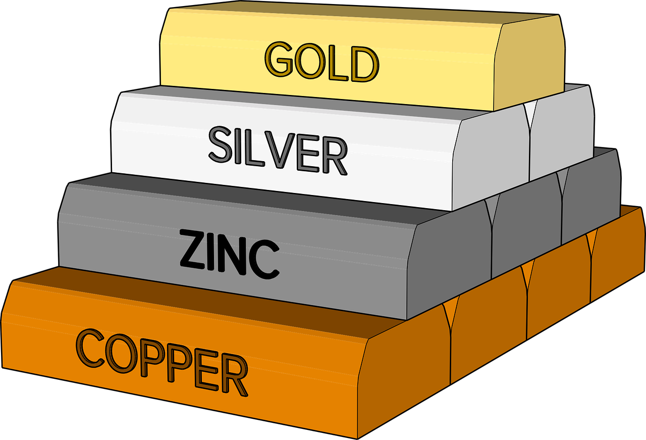 Precious Metals Stack Illustration PNG