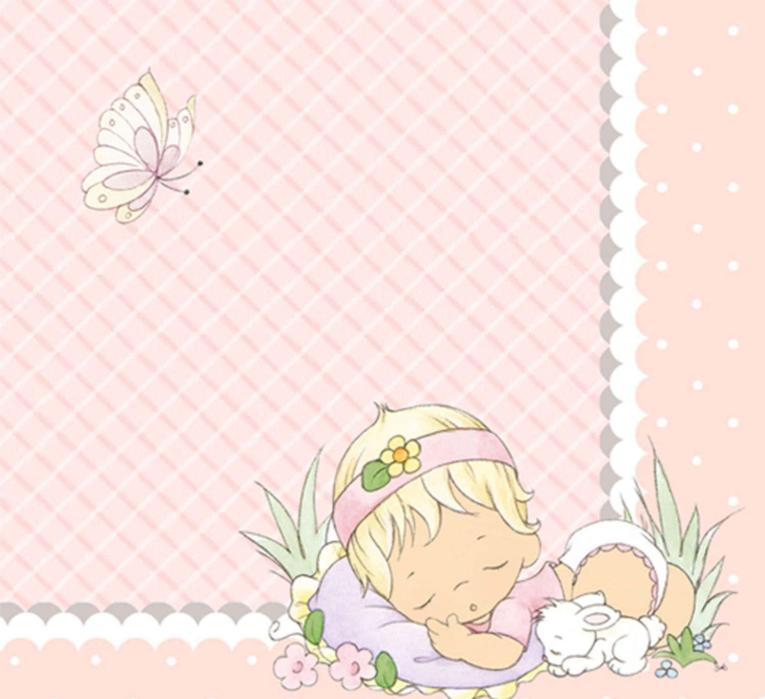 Precious Moments Sleeping Childand Bunny Wallpaper